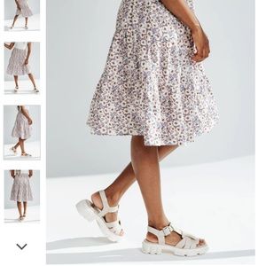 Floral tiered skirt in lavender